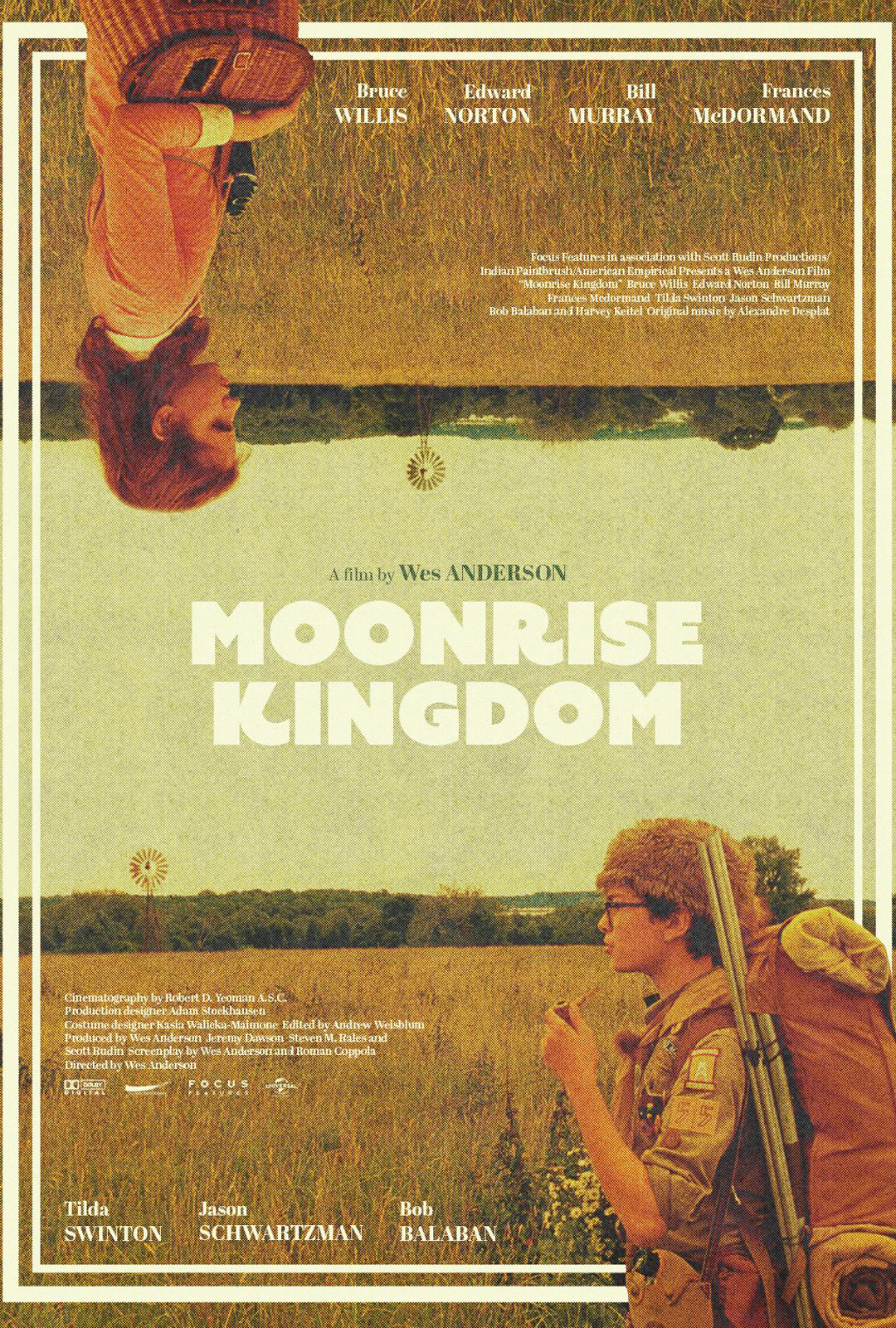 Moonrise Kingdom 2012 movie poster - Blind Beagle VFX miniature visual effects by Christopher Lee Warren for Wes Anderson